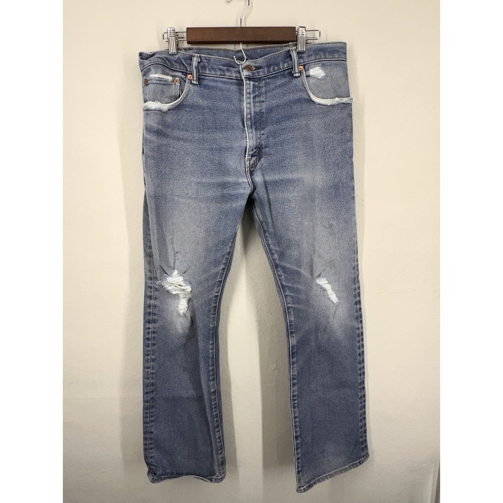Levis 517 Jeans Mens 36x32 Blue Denim Bootcut Cowboy Western Workwear Flare